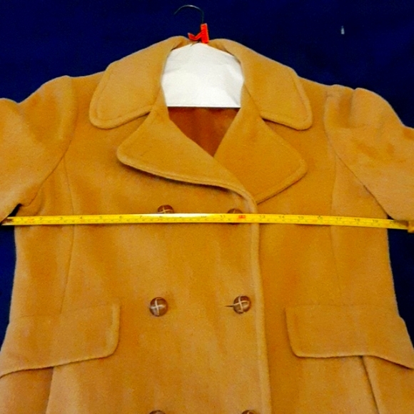 Women's Wool New England Machintosh Beige Peacoat (L) - Picture 14 of 16